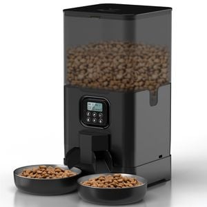 Yes4pets 6l Automatic Digital Pet Dog Cat Feeder Double Food Bowl Dispenser