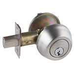 Schlage Satin Stainless Steel Regent Series Denver Single Cylinder And Turn Deadbolt