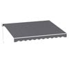 Instahut Retractable Folding Arm Awning Manual Sunshade 3.5m X 3m Grey