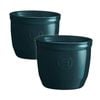 2PK Emile Henry 8cm Ceramic New Ramekin Dessert Dish Ocean Blue
