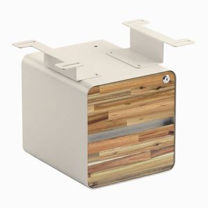Desky Minimal Under Desk Cabinet Wheat Frame