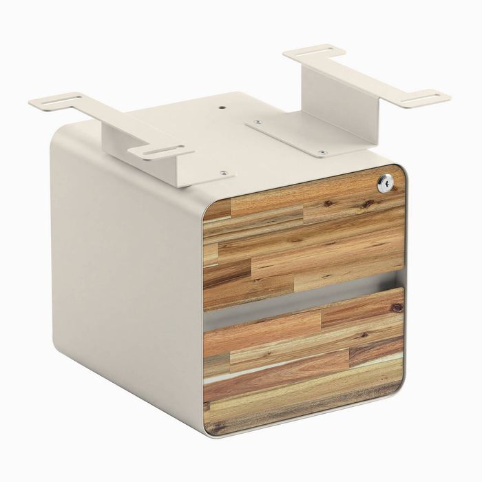 Desky Minimal Under Desk Cabinet Wheat Frame