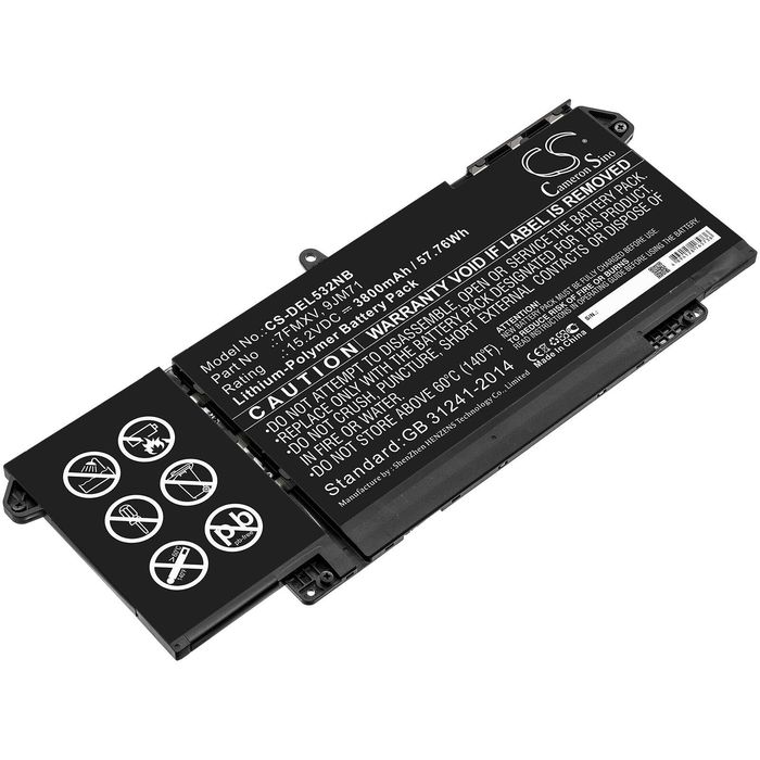Cameron Sino 7fmxv, 9jm71 Battery Replacement [cs-del532nb]