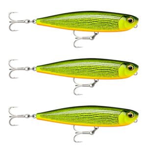 3x Rapala 13cm Precision Xtreme Pencil EXO Topwater Fishing Lure -Golden Dorado