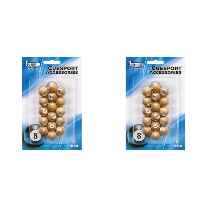 2PK Formula Sports Wood Kelly Pool Marbles Billiard Accessory