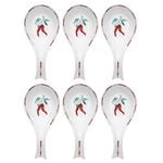6PK Porto Cucina 22.5cm Porcelain Spoon Rest/Utensil Holder