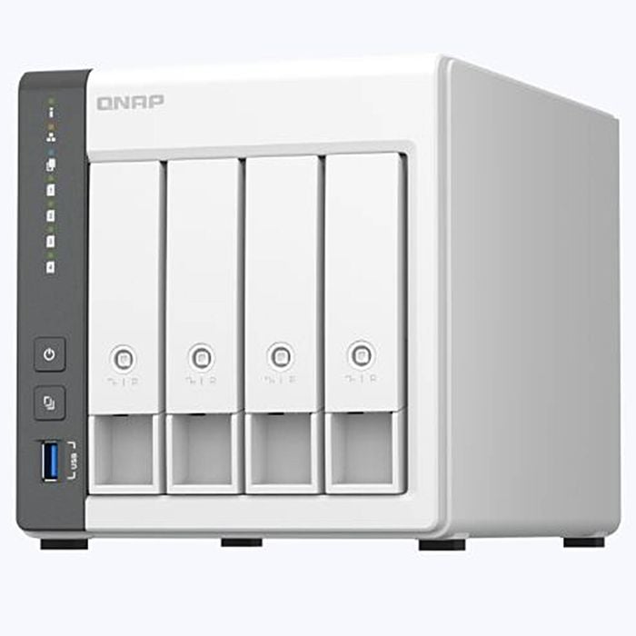 QNAP 4 Bay NAS with Quad-core Processor, 4 GB DDR4 RAM and 2.5GbE Network, Diskless, TS-433-4G