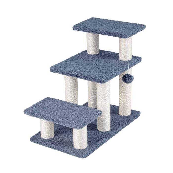 Costway 2-in-1 Cat Stairs Cat Tree Tower Pet Steps W/3 Large Platforms
