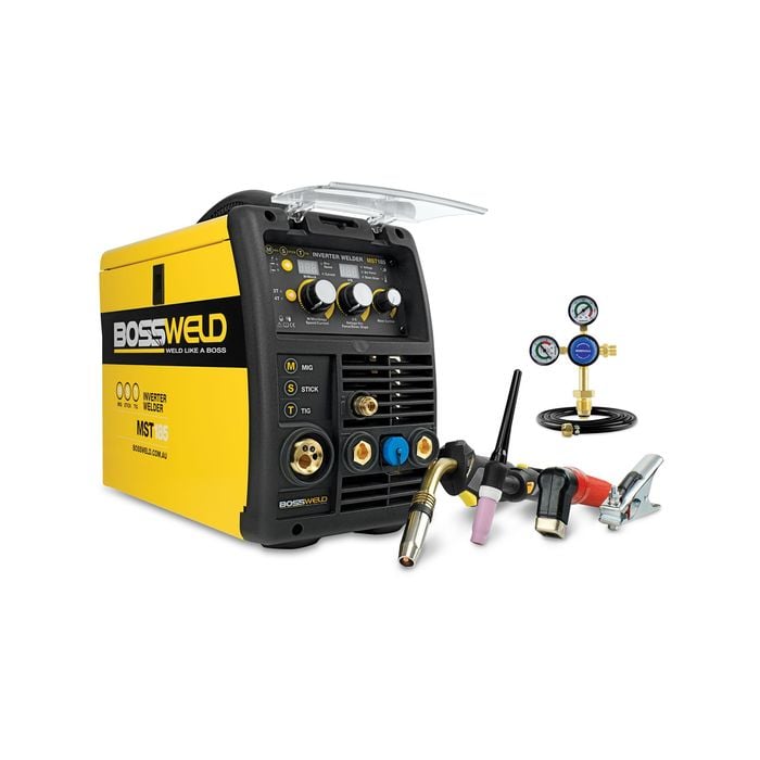 Bossweld MST185 Plus 180A MIG Stick and TIG Inverter Welder