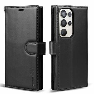 Tough On for Samsung Galaxy S23 Ultra Flip Wallet Leather Case Black