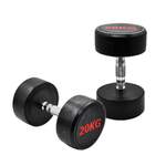 2 Pack of 20kg - Total 40kg Rubber Coated Dumbbell Hand Weight - Rubber Dumbbell