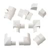 D-Line 22 x 22mm White 9 PieceS Smooth Fit Cable Cover Accessories Bends Connectors Endcap