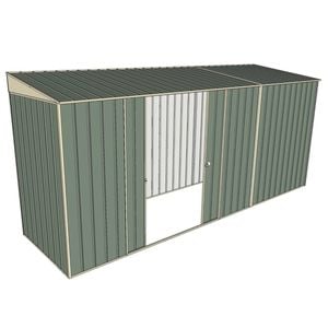 Build-A-Shed 1.2 x 4.5 x 2.0m Skillion Double Sliding Side Door Shed - Green