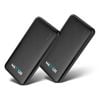 Maxxlee 2x BLACK 10000mAh Power Bank Dual USB External Portable Battery Charger iPhone Android Mobile