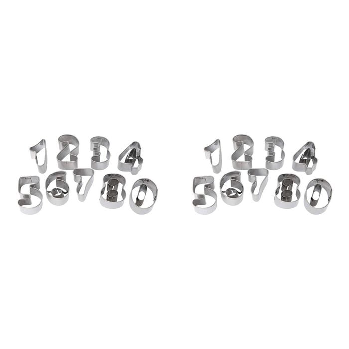 2 x 9pc Wiltshire Number Shaped Cookie/Biscuit Bakeware Cutters