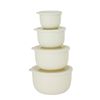 SVNA Stack & Store Deep Set of 4 Bowls 550ml/1L/3.6L - Cream