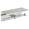 Metlam Australia Satin Stainless Steel Double Toilet Roll Holder with Shelf