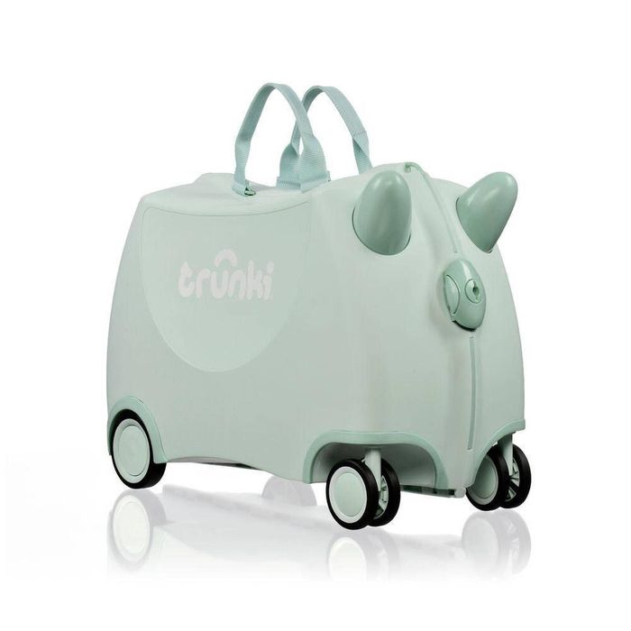 Trunki Glide Ride on Luggage Kids Suitcase Toy Box Solid Green