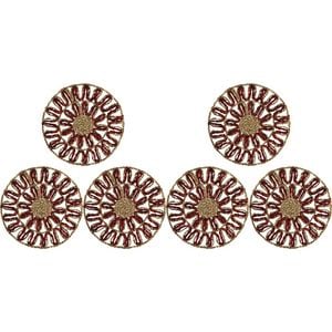 6PK LVD Seagrass Placemat Russet Home/Kitchenware Table Decor 35x35cm Natural