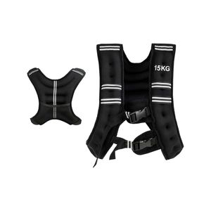 Costway 15kg Weighted Vest Workout Sports Fitness w/Mesh Bag