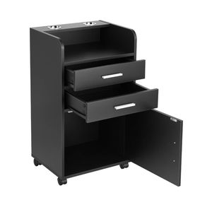 Artiss Professional Salon Station Rolling Cart, Hair Styling Beauty Cabinet, Black