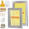 VEVOR Screen Printing Kit White 2 Pieces Aluminum Silk Frames with 110 Count Nylon Mesh