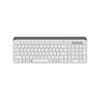 Rechargeable Wireless Bluetooth Keyboard Tablet Holder - White