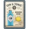 Nostalgic-Art 15x20cm Small Sign Gin and Tonic Served Here