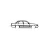 Ignite Laser Holden VL Sedan Silhouette Metal Wall Art Coated Black 15.7inch/40cm