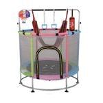 Costway Kids Trampoline Gym Rebounder Workout Combo Pink