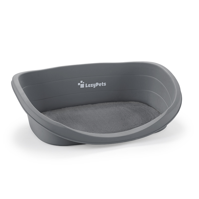 LazyPets 545 x 245mm Plastic Pet Bed with Cushion - Large