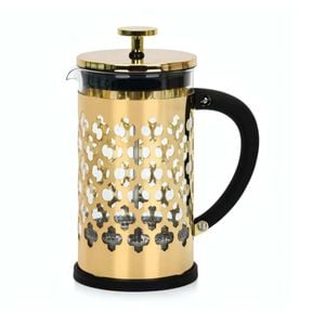 Fissman French Press Coffee Maker Borosilicate W/ Gold Electroplating 600ml