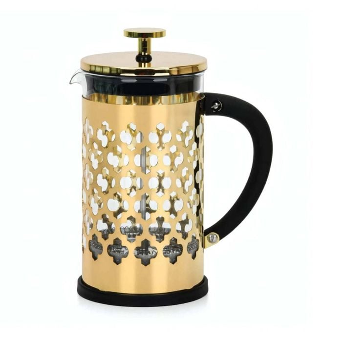 Fissman French Press Coffee Maker Borosilicate W/ Gold Electroplating 600ml