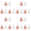 12PK LVD Tree Checkered Home/Office Hanging Christmas Ornament Decor 8x9cm Red
