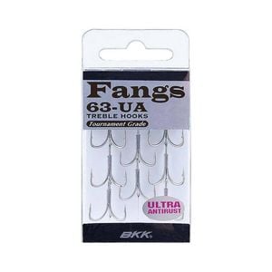 BKK Fangs 63 UA Tournament Grade Treble Fishing Hook 1/0