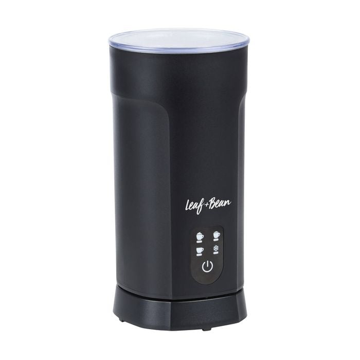 Leaf & Bean Electric Milk Frother & Warmer Matte Black 10x10x20cm/240ml