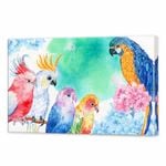 Parrot Party | 120 x 80cm Stretched Canvas Print