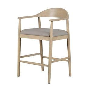 Lux Breakfast Stool With Taupe Seat Cushion