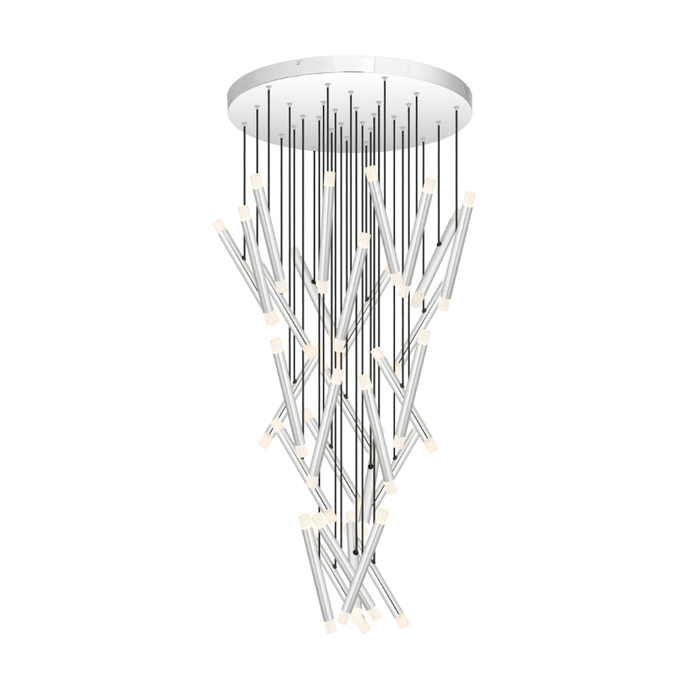 Telbix Milazo Contemporary Pendant Hanging Lamp Light Metal Acrylic Chrome Gloss