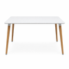 FORET Wooden Dining Table Rectangle Kitchen Morden Metal 120x80cm White Large