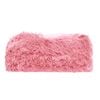 Hotel Living Long Hair Faux Fur Throw Rug Pink