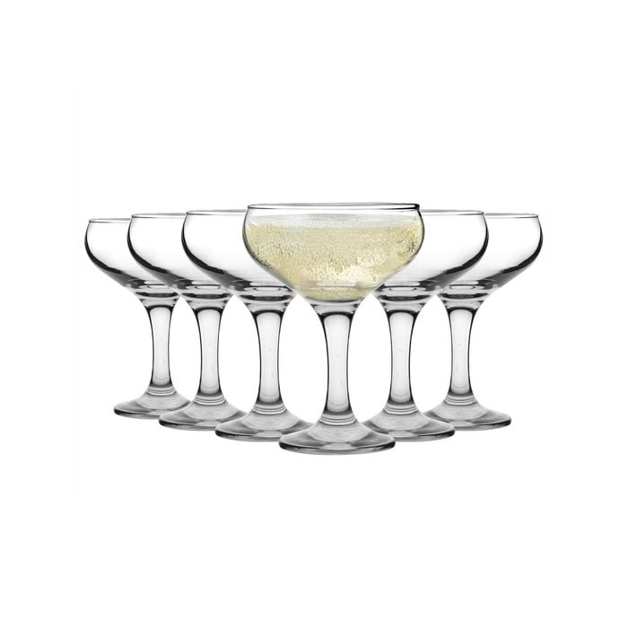 LAV Misket Champagne Saucer Glasses - 240ml - Pack of 12 Vintage Liqueur Drinks Cups