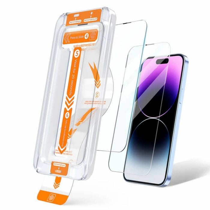 Tough On iPhone 14 Pro Max Tempered Glass Screen Protector 2 Pack with Installation Kit