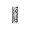 Elegant Collections Large Silver Ava Metal Frame Glass Vase