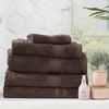 5pc Renee Taylor Stella 650gsm Super Soft Bamboo Cotton Towel Set Cocoa