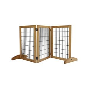 Charlie's Nature Freestanding Wood/metal Pet Gate Natural Pinewood 3 Panel