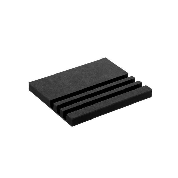 Eco Basics 3-Slot Wooden Cutting Board Holder Dishwasher Safe 12.55cm Black