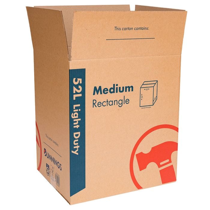 Bunnings 52L Medium Rectangle Light Duty Moving Carton
