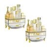 SOGA 2X 3 Tier Transparent Multifunctional Countertop Storage