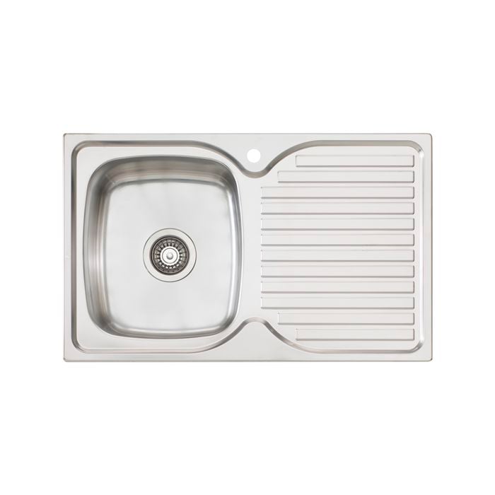 Oliveri Stainless Steel Regency Single LH Bowl Topmount Sink With Drainer